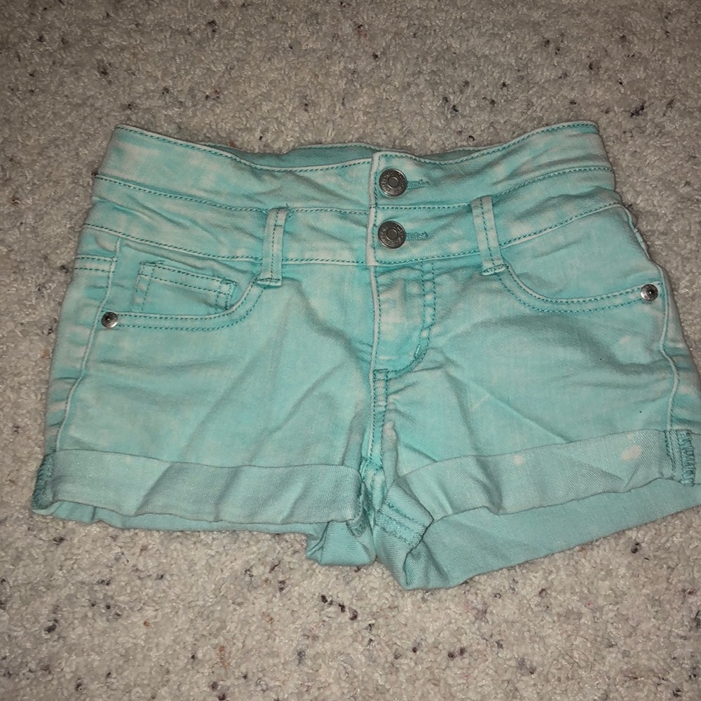Mint green shorts
